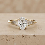 2.3 CT Oval Lab-Grown Diamond Antique-Inspired Engagement Ring