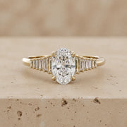 2.3 CT Oval Lab-Grown Diamond Antique-Inspired Engagement Ring