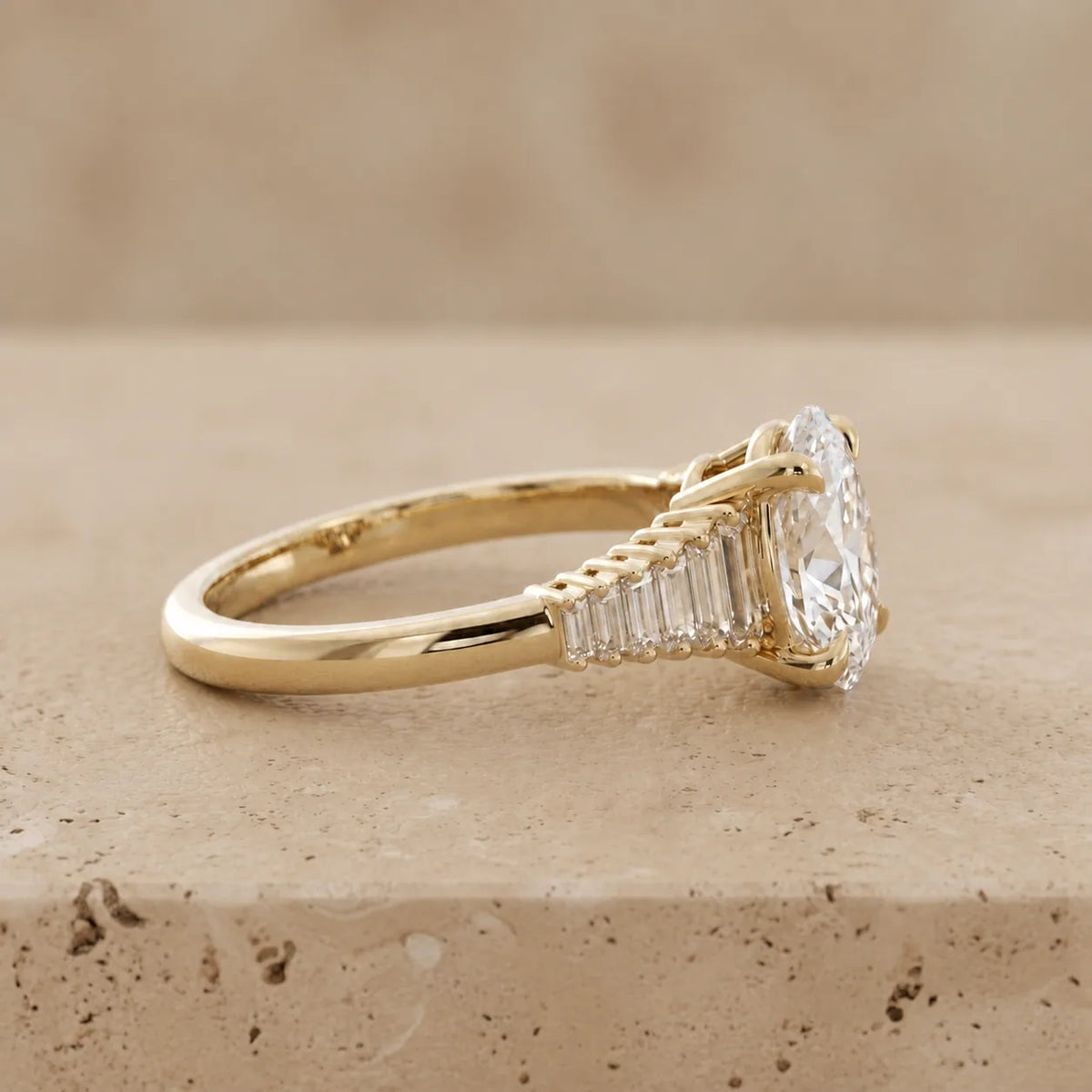 2.3 CT Oval Lab-Grown Diamond Antique-Inspired Engagement Ring