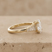 2.3 CT Oval Lab-Grown Diamond Antique-Inspired Engagement Ring