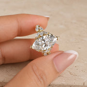 2.4 CT Marquise Lab-Grown Diamond Art Deco Cluster Leaf & Vine Engagement Ring
