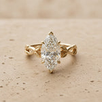 2.4 CT Marquise Lab-Grown Diamond Art Deco Nature-Inspired Engagement Ring
