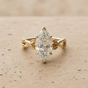 2.4 CT Marquise Lab-Grown Diamond Art Deco Nature-Inspired Engagement Ring