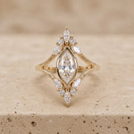 2.4 CT Marquise Lab-Grown Diamond Bezel-Set Engagement Ring