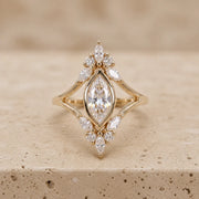 2.4 CT Marquise Lab-Grown Diamond Bezel-Set Engagement Ring