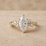 2.4 CT Marquise Lab-Grown Diamond Nature-Inspired Leaf & Vine Engagement Ring