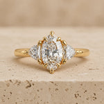 2.4 CT Marquise Lab-Grown Diamond Three-Stone Engagement Ring