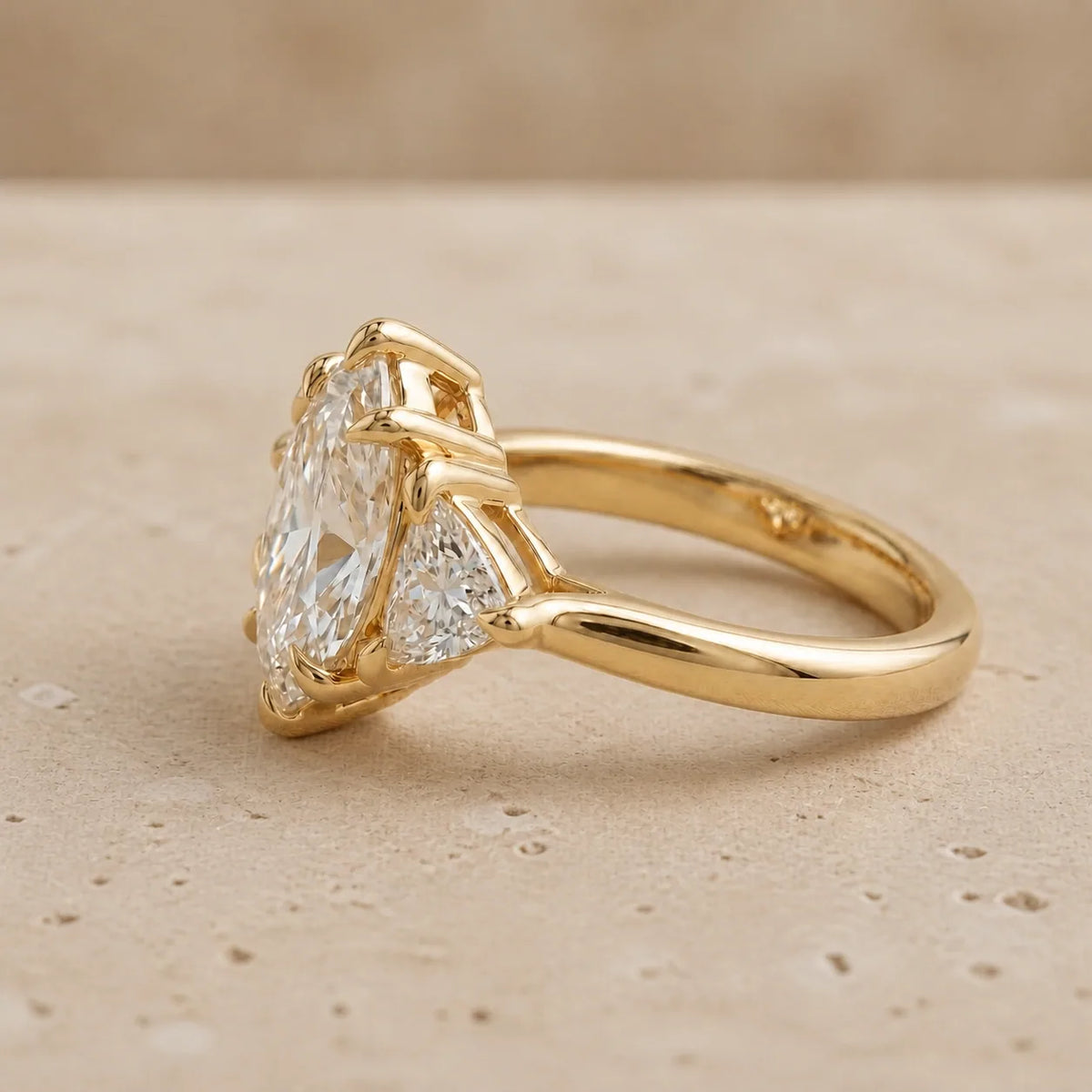 2.4 CT Marquise Lab-Grown Diamond Three-Stone Engagement Ring