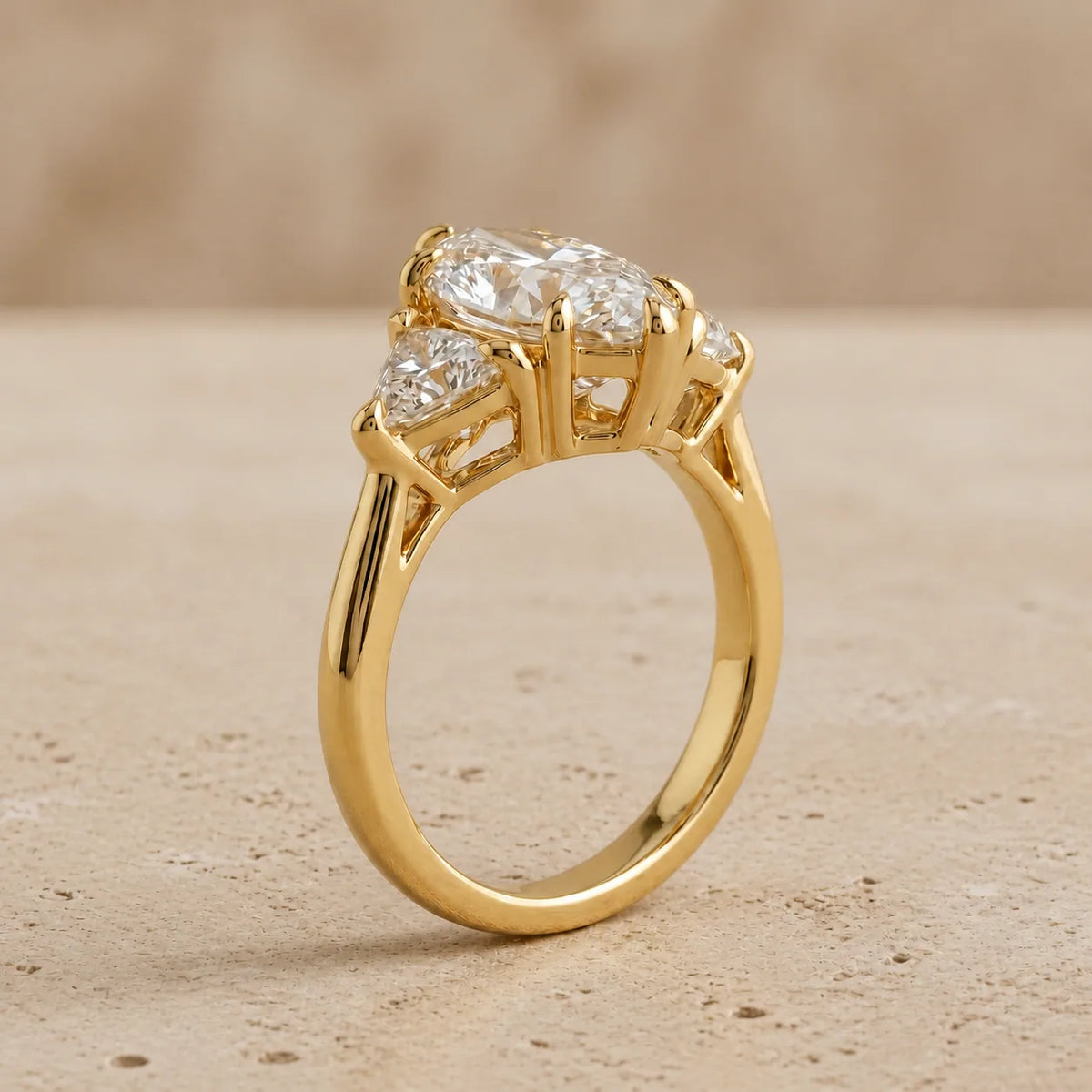 2.4 CT Marquise Lab-Grown Diamond Three-Stone Engagement Ring