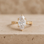 2.4 CT Marquise Lab-Grown Diamond Victorian-Inspired Engagement Ring