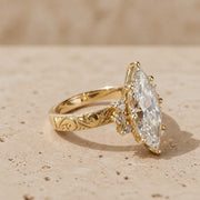 2.4 CT Marquise Lab-Grown Diamond Vintage-Inspired Nature-Inspired Engagement Ring