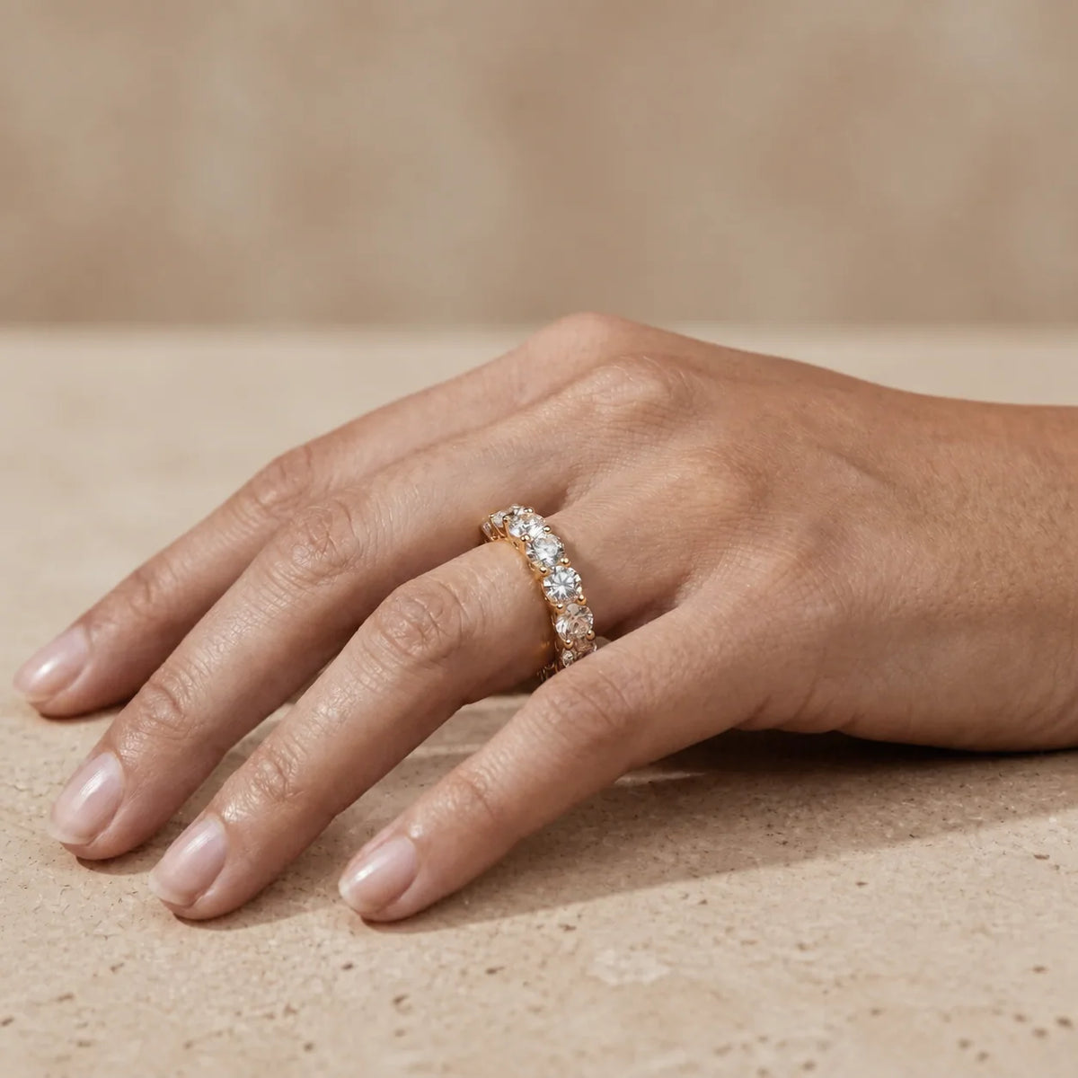 2.45 CTW Round Lab-Grown Diamond Prong-Set Full Eternity Band