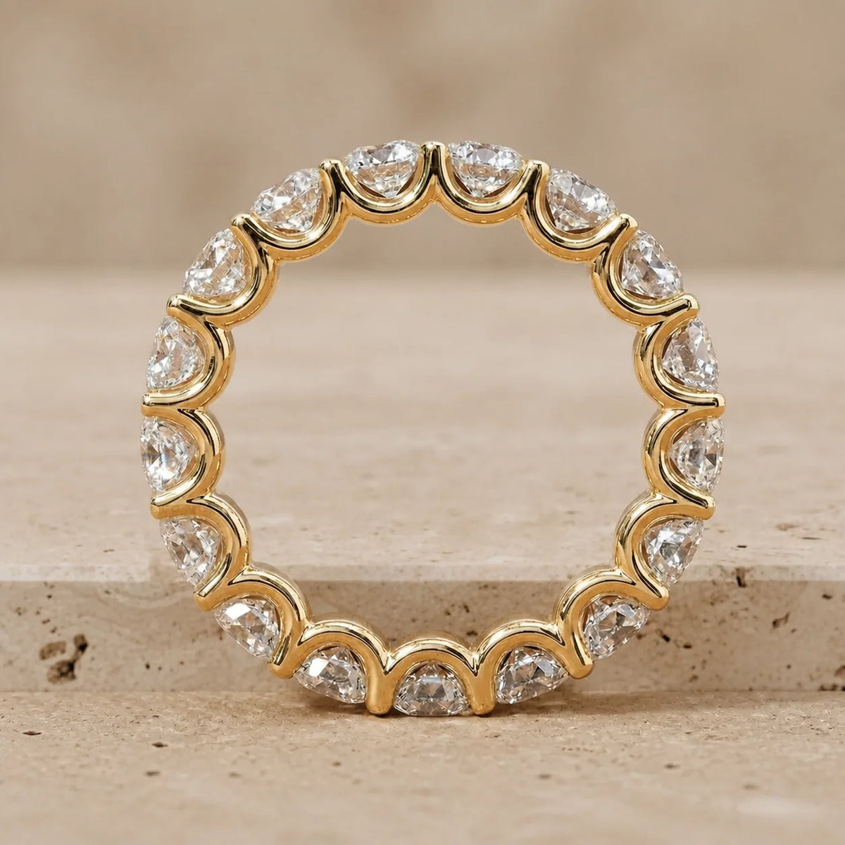 2.45 CTW Round Lab-Grown Diamond Prong-Set Full Eternity Band