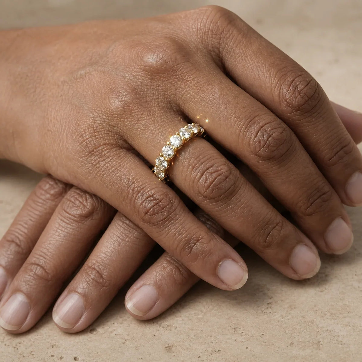 2.45 CTW Round Lab-Grown Diamond Prong-Set Full Eternity Band