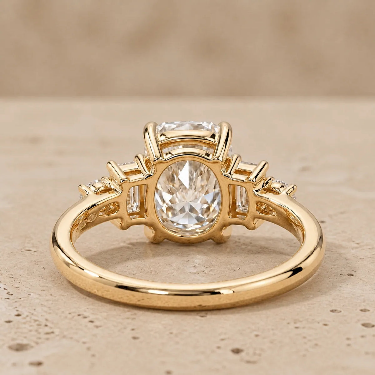 2.5 CT Cushion Lab-Grown Diamond Five-Stone Engagement Ring