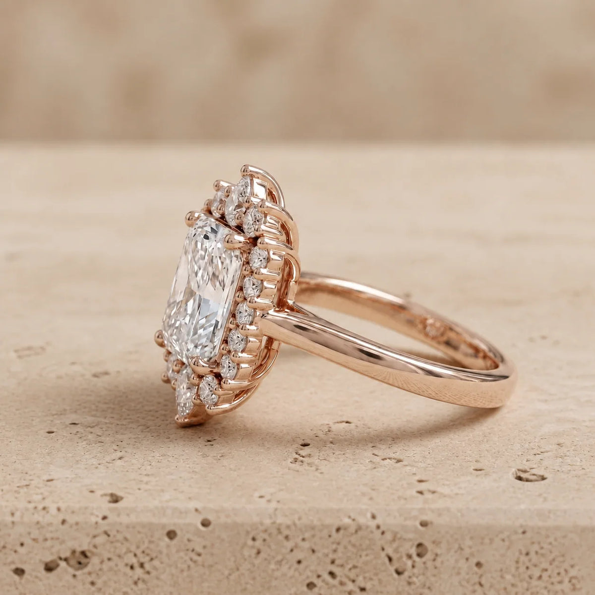 2.5 CT Radiant Lab-Grown Diamond Engagement Ring