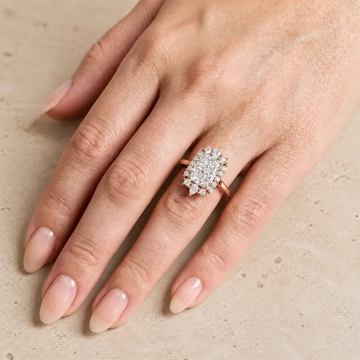 2.5 CT Radiant Lab-Grown Diamond Engagement Ring