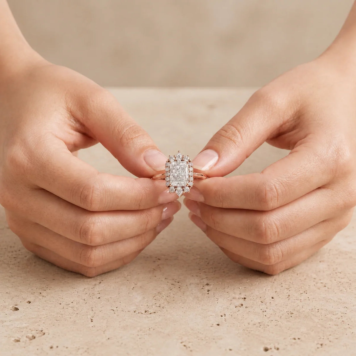 2.5 CT Radiant Lab-Grown Diamond Engagement Ring
