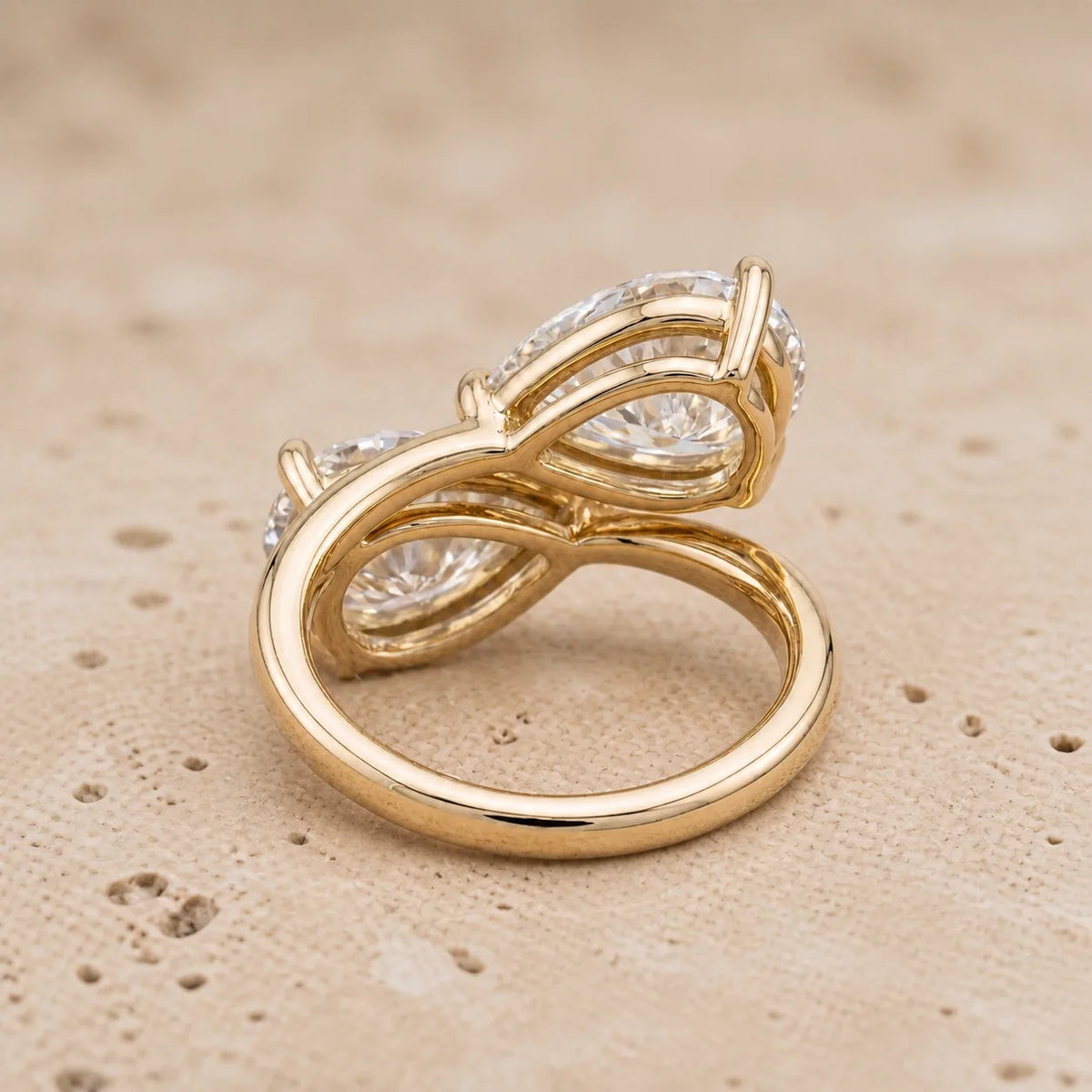 2.6 CT Pear Lab-Grown Diamond Toi et Moi Ring