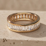 2.70 CTW Baguette Lab-Grown Diamond Channel & Bar-Set Full Eternity Band