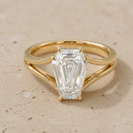 2.8 CT Coffin Lab-Grown Diamond Engagement Ring