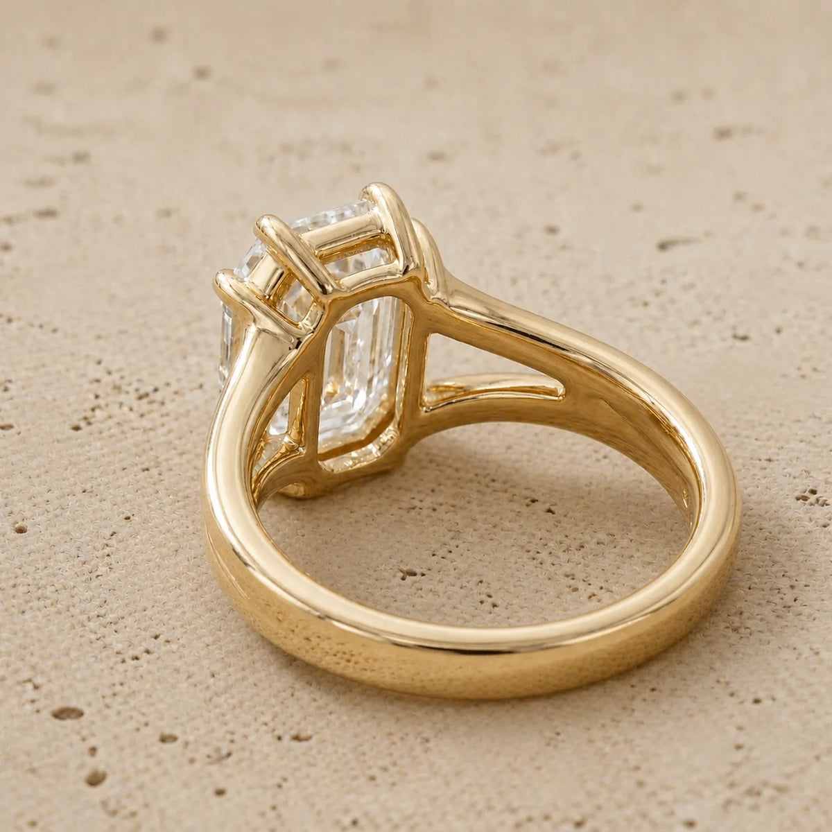 2.8 CT Coffin Lab-Grown Diamond Engagement Ring