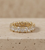 2.80 CTW Pear Lab-Grown Diamond Prong-Set Full Eternity Band