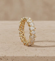 2.80 CTW Pear Lab-Grown Diamond Prong-Set Full Eternity Band