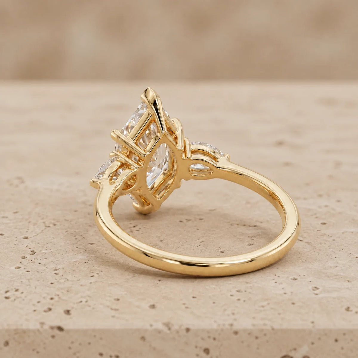 2 CT Dutch Marquise Lab-Grown Diamond Three-Stone Engagement Ring