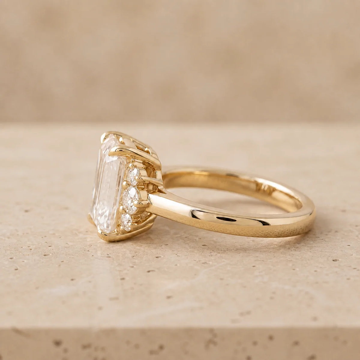 2 CT Emerald Lab-Grown Diamond Engagement Ring