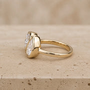 2 CT Heart & Pear Lab-Grown Diamond Toi et Moi Ring