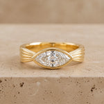 2 CT Marquise Lab-Grown Diamond Bezel-Set East-West Engagement Ring
