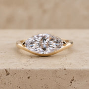 2 CT Marquise Lab-Grown Diamond East-West Engagement Ring
