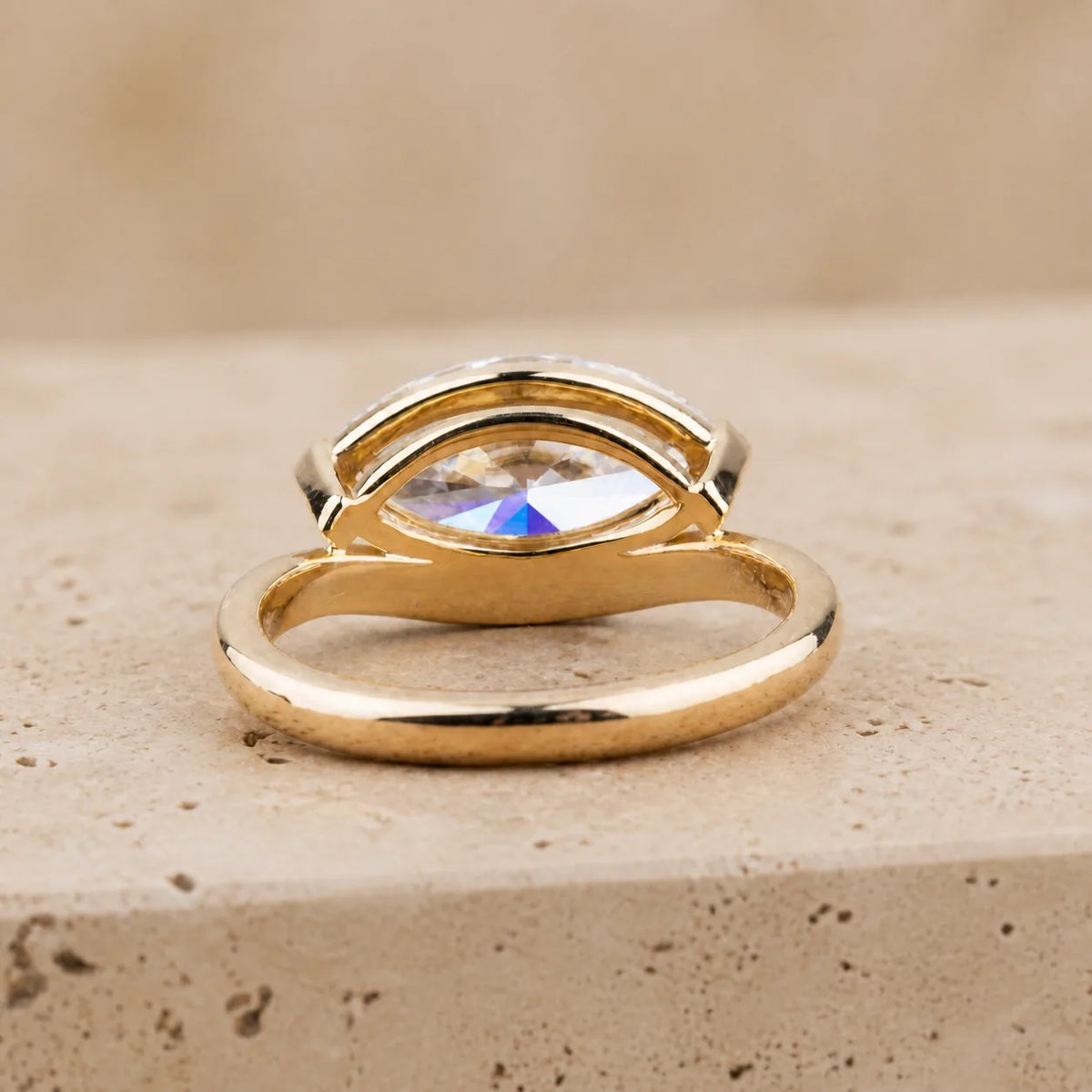 2 CT Marquise Lab-Grown Diamond East-West Engagement Ring