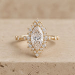 2 CT Marquise Lab-Grown Diamond Vintage-Inspired Engagement Ring