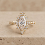 2 CT Marquise Lab-Grown Diamond Vintage-Inspired Engagement Ring