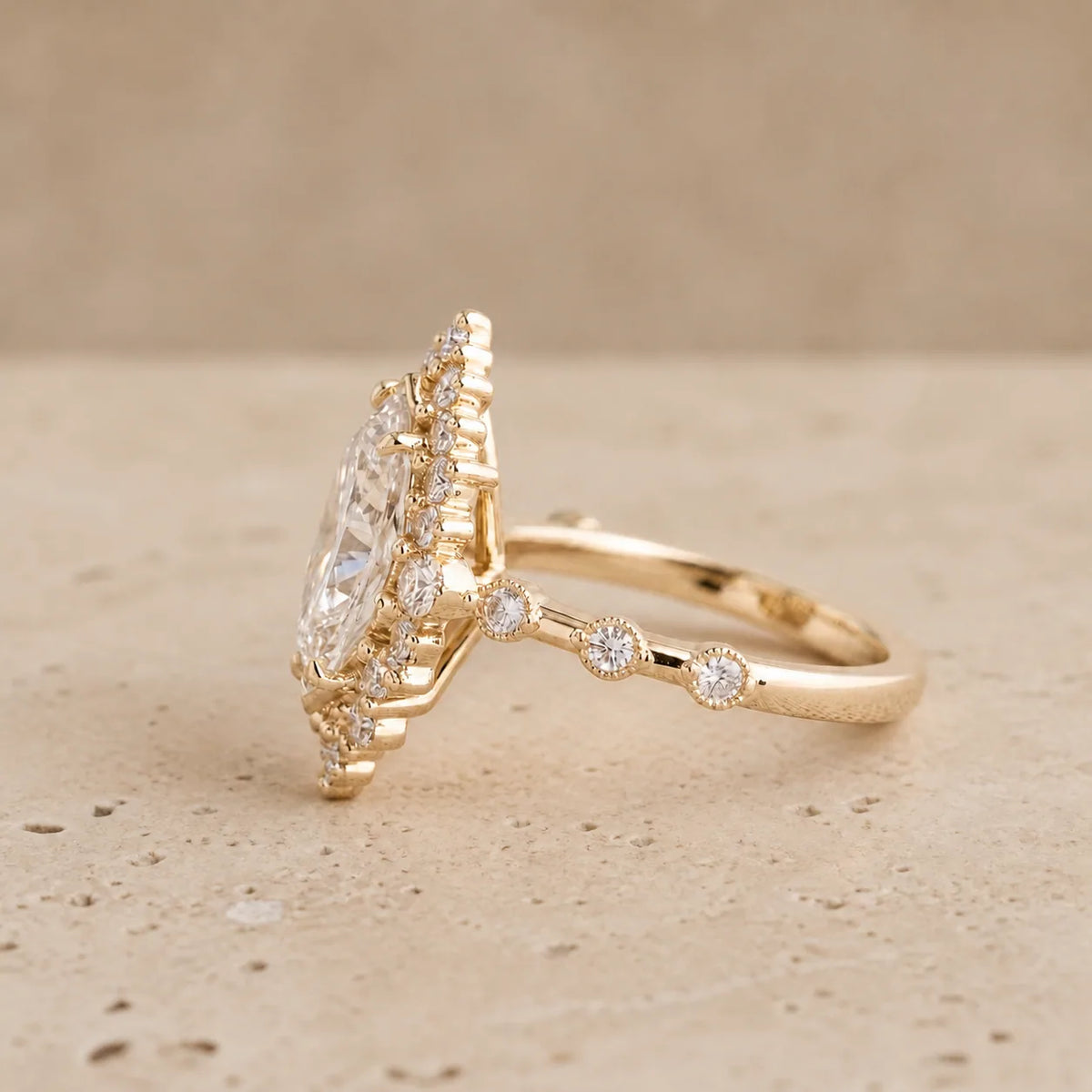 2 CT Marquise Lab-Grown Diamond Vintage-Inspired Engagement Ring