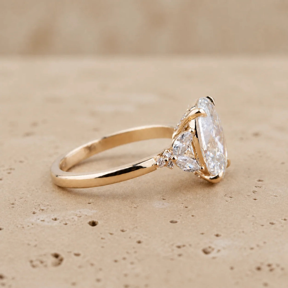 2 CT Oval Lab-Grown Diamond Engagement Ring