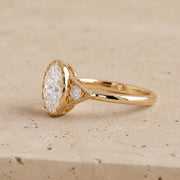2 CT Oval Lab-Grown Diamond Three-Stone Engagement Ring
