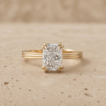 2 CT Radiant Lab-Grown Diamond Art Deco Engagement Ring