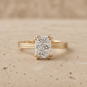 2 CT Radiant Lab-Grown Diamond Art Deco Engagement Ring