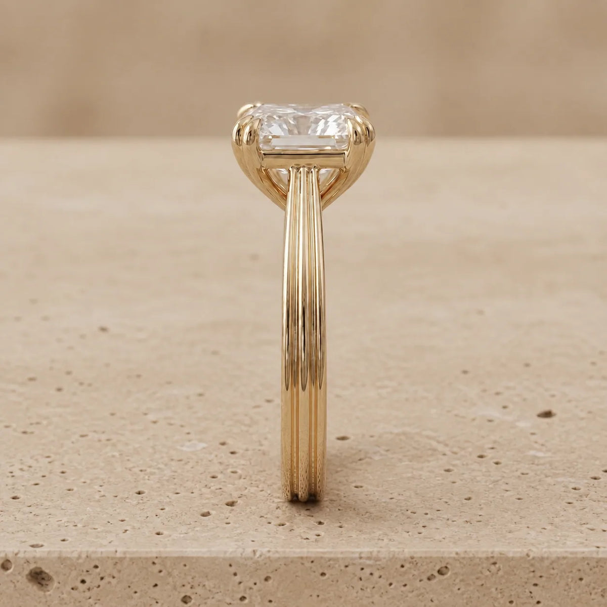 2 CT Radiant Lab-Grown Diamond Art Deco Engagement Ring
