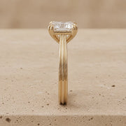 2 CT Radiant Lab-Grown Diamond Art Deco Engagement Ring