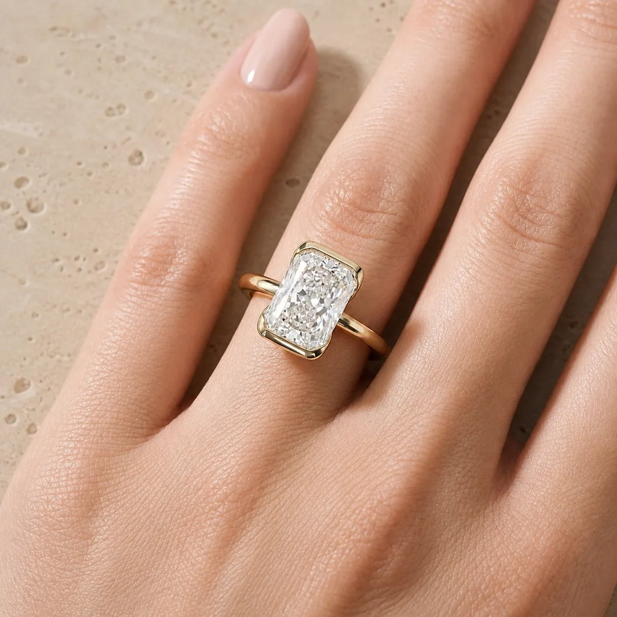 2 CT Radiant Lab-Grown Diamond Engagement Ring