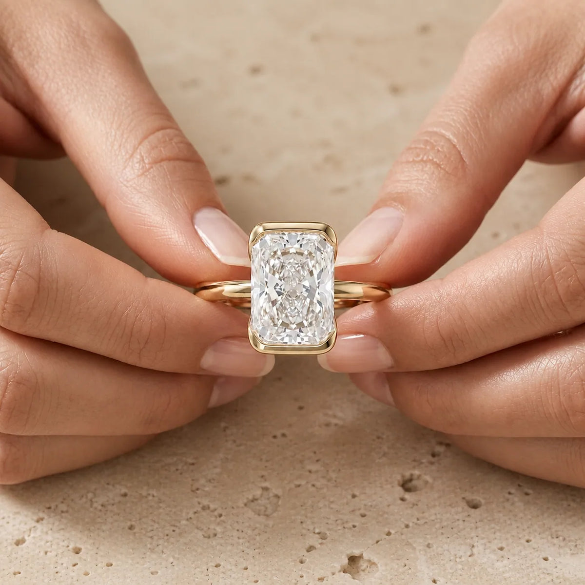 2 CT Radiant Lab-Grown Diamond Engagement Ring