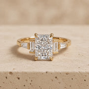 2 CT Radiant Lab-Grown Diamond Five-Stone Engagement Ring