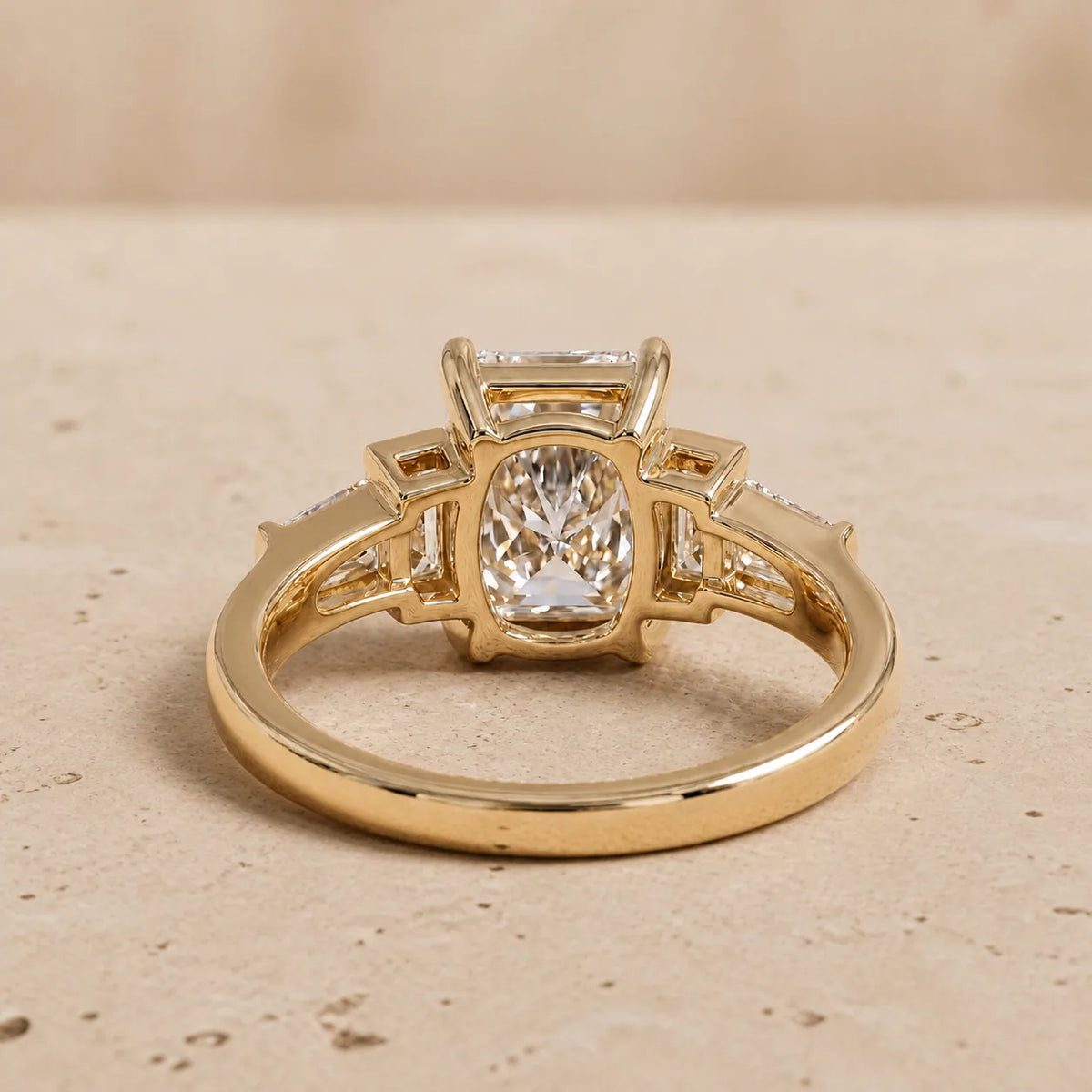 2 CT Radiant Lab-Grown Diamond Five-Stone Engagement Ring