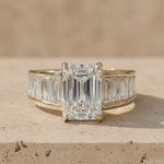 2.2 CT Emerald Cut Lab-Grown Diamond Art Deco-Inspired Engagement Ring