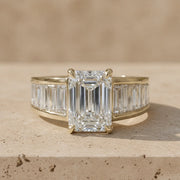 2.2 CT Emerald Cut Lab-Grown Diamond Art Deco-Inspired Engagement Ring