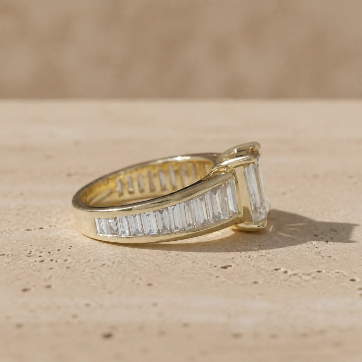 2.2 CT Emerald Cut Lab-Grown Diamond Art Deco-Inspired Engagement Ring